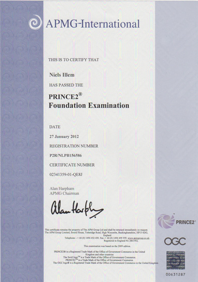 PRINCE2 Foundation Certificaat